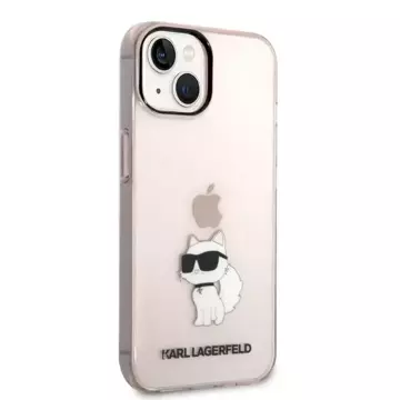 Ochranné pouzdro na telefon Karl Lagerfeld KLHCP14MHNCHTCP pro Apple iPhone 14 Plus 6,7" růžové/růžové pevné pouzdro Ikonik Choupette