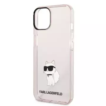 Ochranné pouzdro na telefon Karl Lagerfeld KLHCP14MHNCHTCP pro Apple iPhone 14 Plus 6,7" růžové/růžové pevné pouzdro Ikonik Choupette