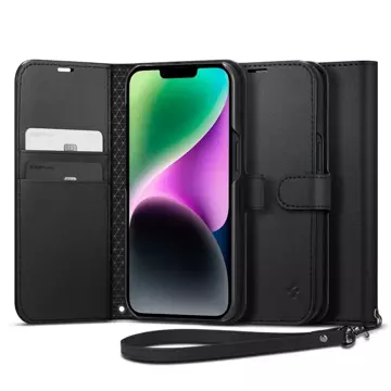 Ochranné pouzdro na telefon Spigen Wallet S pro Apple iPhone 14 Black