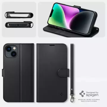 Ochranné pouzdro na telefon Spigen Wallet S pro Apple iPhone 14 Black