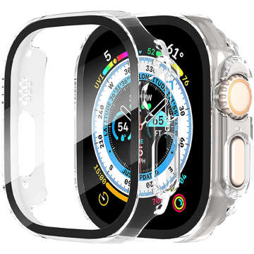 Ochranné pouzdro se sklem Alogy Protector Case 2v1 překryvné pouzdro pro Apple Watch Ultra 49mm čiré