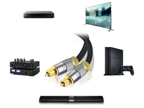 Optický digitální kabel Alogy 6,0 mm Audio TV PC 1,8 m kabel