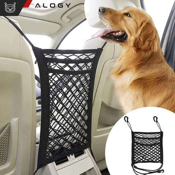 Organizér Car Organizer Mesh Cover Protector pro auta Auto Seat Protector Alogy Black 2x držák na opěrku hlavy