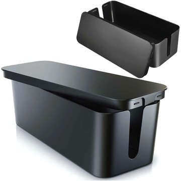 Organizér kabelů stolní podlahový kontejner box na kabely lamely Alogy Box M 31cm Black