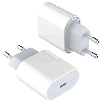 Originální Apple USB-C typ C 20W rychlonabíječka MHJE3ZM/A pro iPhone adaptér kostka Bílý 1m kabel