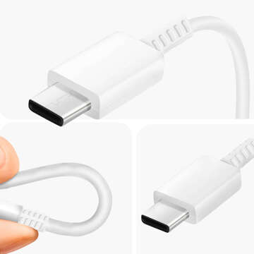 Originální kabel Samsung USB-C na USB-C EP-DW767 pro nabíjení 1,8 m 3A 25W / 45W bílý