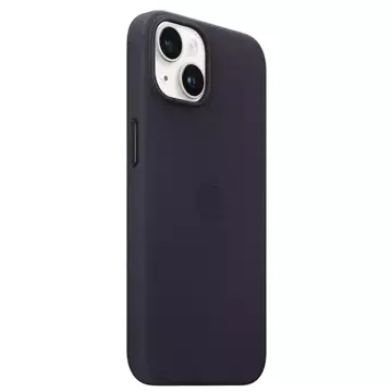 Originální ochranné pouzdro Apple Phone Case MPP63ZM/A pro Apple iPhone 14 6,1" inkoustové/ink kožené pouzdro MagSafe