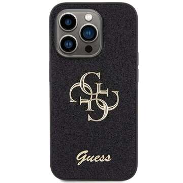 Originální pouzdro GUESS Hardcase GUHCP15LHG4SGK pro iPhone 15 PRO (Fixed Glitter Big 4G / černá)