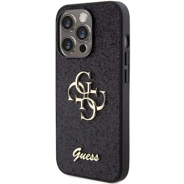 Originální pouzdro GUESS Hardcase GUHCP15LHG4SGK pro iPhone 15 PRO (Fixed Glitter Big 4G / černá)