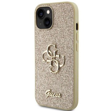 Originální pouzdro GUESS Hardcase GUHCP15MHG4SGD pro iPhone 15 PLUS (Fixed Glitter Big 4G / zlaté)