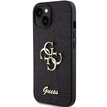 Originální pouzdro GUESS Hardcase GUHCP15SHG4SGK pro iPhone 15 (Fixed Glitter Big 4G / černá)