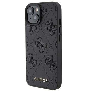 Originální pouzdro GUESS Hardcase GUHCP15SP4EPMK pro iPhone 15 (prošívané 4G klasické / černé)