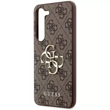 Originální pouzdro GUESS Hardcase GUHCS23FE4GMGBR pro Samsung Galaxy S23 FE (Big Metal Logo / hnědá)