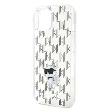 Originální pouzdro KARL LAGERFELD Hardcase KLHCP15SHNCMKLT pro iPhone 15 (monogram / průhledné)