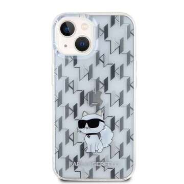 Originální pouzdro KARL LAGERFELD Hardcase KLHCP15SHNCMKLT pro iPhone 15 (monogram / průhledné)