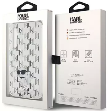 Originální pouzdro KARL LAGERFELD Hardcase KLHCS23FEHNCMKLT pro Samsung Galaxy S23 FE (monogram / transparentní)