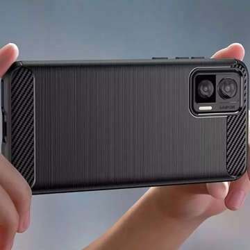 Pancéřované ochranné pouzdro TPU Carbon Case pouzdro pro Motorola Edge 30 Neo black Glass Hofi