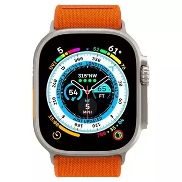 Pasek Spigen Fit Lite Ultra pro Apple Watch 4 / 5 / 6 / 7 / 8 / se / ultra (42 / 44 / 45 / 49 mm) Oranžový