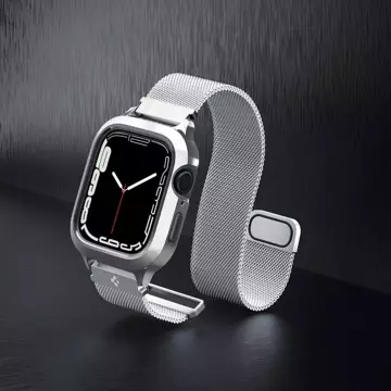 Pasek Spigen Metal Fit "Pro" pro Apple Watch 4/5/6/7/8/SE (44/45 mm) Silver