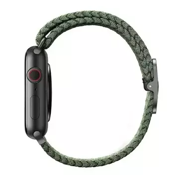 Pasek UNIQ Aspen do Apple Watch 40/38/41mm Series 4/5/6/7/8/SE/SE2 Splétaný zelon/cypřiš zelený