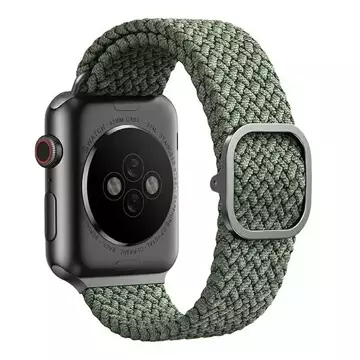 Pasek UNIQ Aspen do Apple Watch 40/38/41mm Series 4/5/6/7/8/SE/SE2 Splétaný zelon/cypřiš zelený