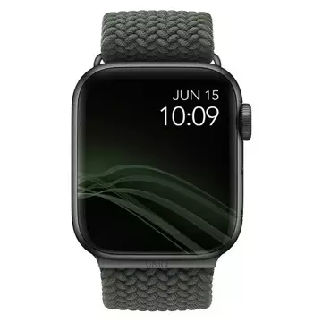 Pasek UNIQ Aspen do Apple Watch 40/38/41mm Series 4/5/6/7/8/SE/SE2 Splétaný zelon/cypřiš zelený