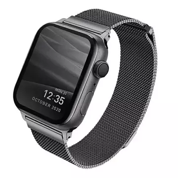 Pasek UNIQ Dante Apple Watch Series 4/5/6/7/8/SE/SE2 38/40/41 mm Nerezová ocel grafitowy/grafit