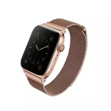 Pasek UNIQ Dante Apple Watch Series 4/5/6/7/8/SE/SE2 38/40/41 mm Nerezová ocel różwo-złoty/růžové zlato