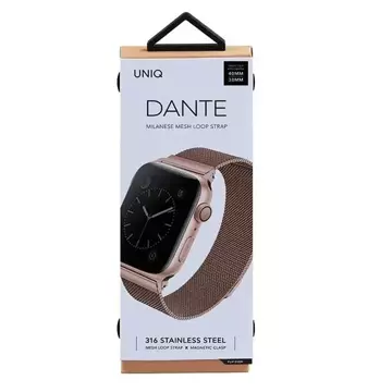 Pasek UNIQ Dante Apple Watch Series 4/5/6/7/8/SE/SE2 38/40/41 mm Nerezová ocel różwo-złoty/růžové zlato