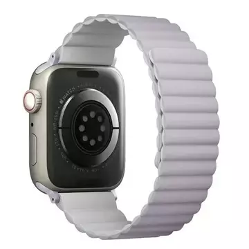 Pasek UNIQ Revix do Apple Watch Series 4/5/6/7/8/SE/SE2/Ultra 42/44/45mm reverzibilní magnetický lilak-biały/lila-white