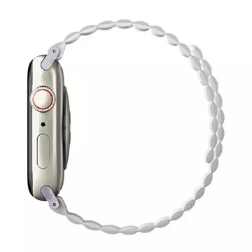 Pasek UNIQ Revix do Apple Watch Series 4/5/6/7/8/SE/SE2/Ultra 42/44/45mm reverzibilní magnetický lilak-biały/lila-white