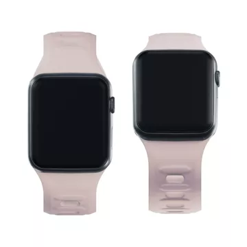 Pasek na chytré hodinky 3mk silikonový řemínek na hodinky Apple Watch 42/44/45/49 mm Latte