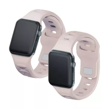 Pasek na chytré hodinky 3mk silikonový řemínek na hodinky Apple Watch 42/44/45/49 mm Latte