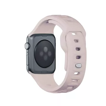 Pasek na chytré hodinky 3mk silikonový řemínek na hodinky Apple Watch 42/44/45/49 mm Latte