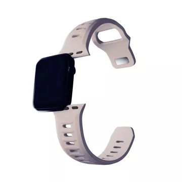 Pasek na chytré hodinky 3mk silikonový řemínek na hodinky Apple Watch 42/44/45/49 mm Latte