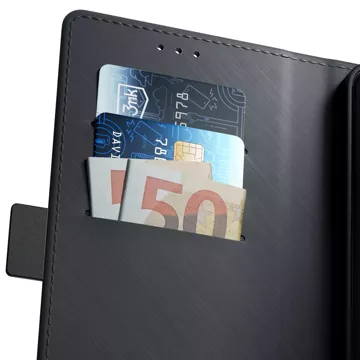 Peněženka 3mk Wallet Case pro Samsung Galaxy S23 Ultra s magnetickým zavíráním Černá