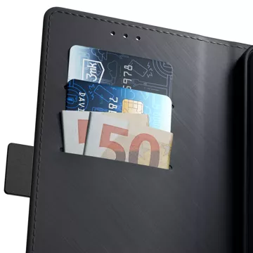 Peněženka 3mk Wallet Case pro Samsung Galaxy S24 Ultra s magnetickým zavíráním Černá