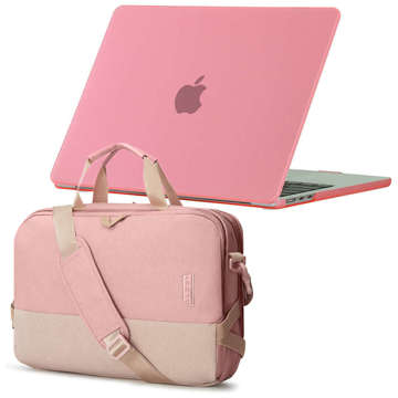 Pevné pouzdro Alogy pro Apple Macbook Air 13 2022 M2 Matte Pink Bag do 15,6"