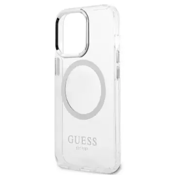 Pevné pouzdro "Etui Guess GUHMP13LHTRMS na iPhone 13 Pro / 13 6,1\" Metal Outline Magsafe"