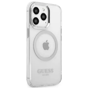 Pevné pouzdro "Etui Guess GUHMP13LHTRMS na iPhone 13 Pro / 13 6,1\" Metal Outline Magsafe"