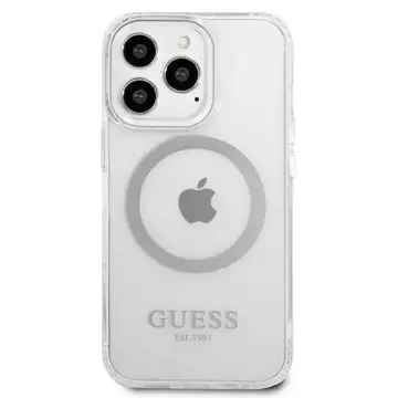 Pevné pouzdro "Etui Guess GUHMP13LHTRMS na iPhone 13 Pro / 13 6,1\" Metal Outline Magsafe"