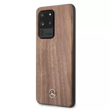 Pevné pouzdro Etui Mercedes MEHCS69VWOLB na Samsung Galaxy S20 Ultra G988 Wood Line Walnut