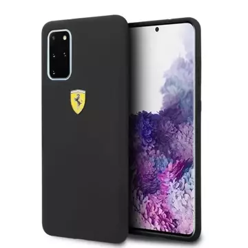 Pevné pouzdro Ferrari pro Samsung Galaxy S20 Plus černo/černý silikon