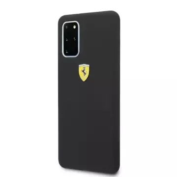 Pevné pouzdro Ferrari pro Samsung Galaxy S20 Plus černo/černý silikon