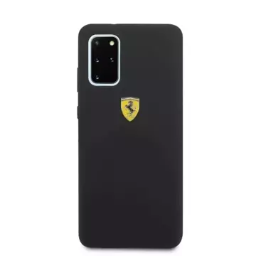 Pevné pouzdro Ferrari pro Samsung Galaxy S20 Plus černo/černý silikon