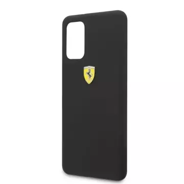 Pevné pouzdro Ferrari pro Samsung Galaxy S20 Plus černo/černý silikon