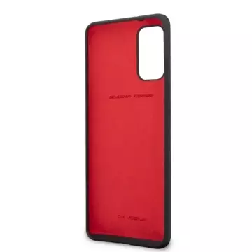 Pevné pouzdro Ferrari pro Samsung Galaxy S20 Plus černo/černý silikon