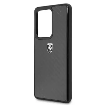 Pevné pouzdro Ferrari pro Samsung Galaxy S20 Ultra black/black Carbon Heritage