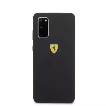 Pevné pouzdro Ferrari pro Samsung Galaxy S20 černo/černý silikon