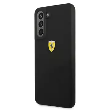 Pevné pouzdro Ferrari pro Samsung Galaxy S21 FE černo/černý silikon